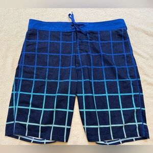 Blue Checkered Men's Swim Shorts Old Navy Mens 38